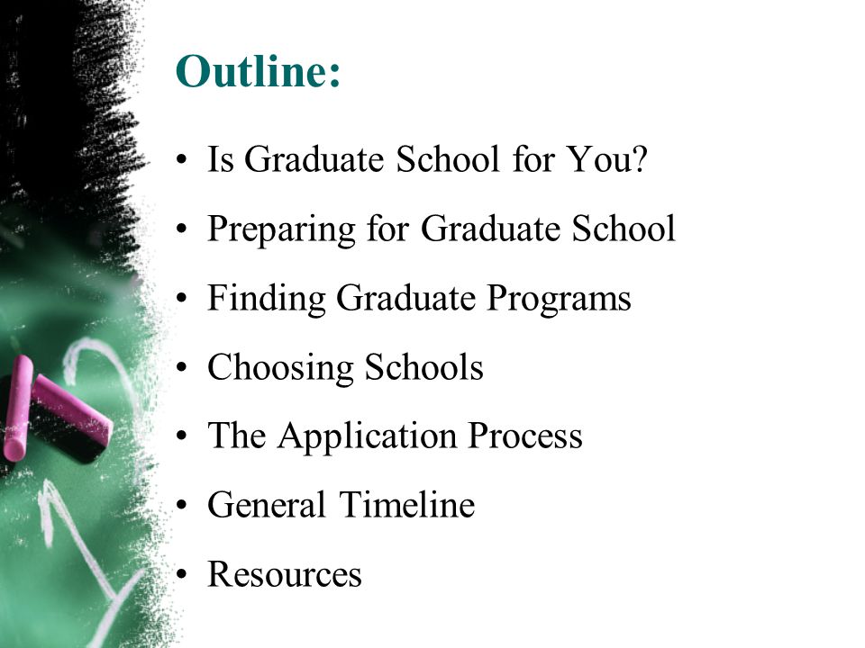 Outline: Is Graduate School for You.