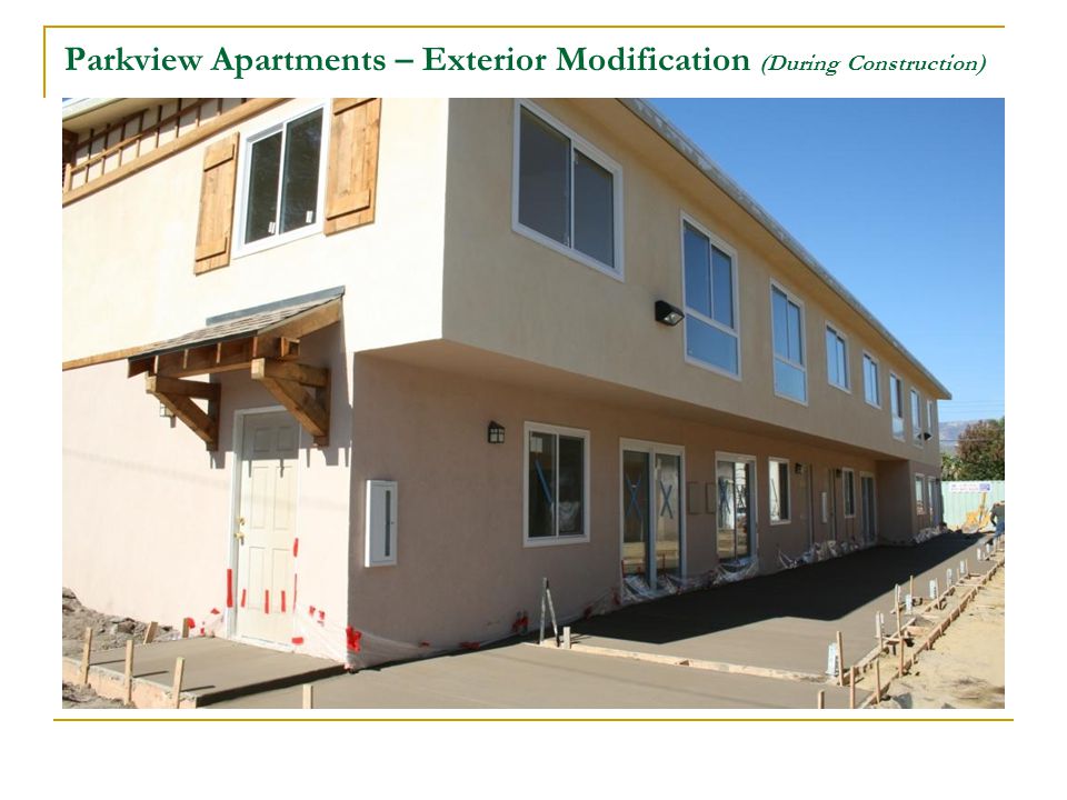 Parkview Apartments – Exterior Modification (During Construction)
