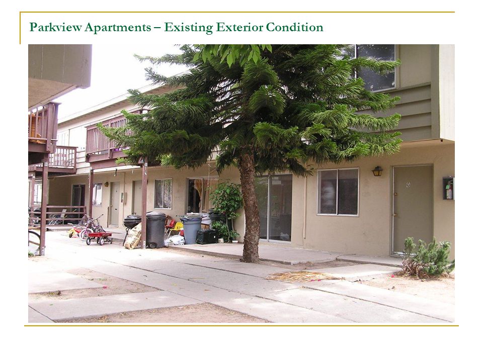 Parkview Apartments – Existing Exterior Condition