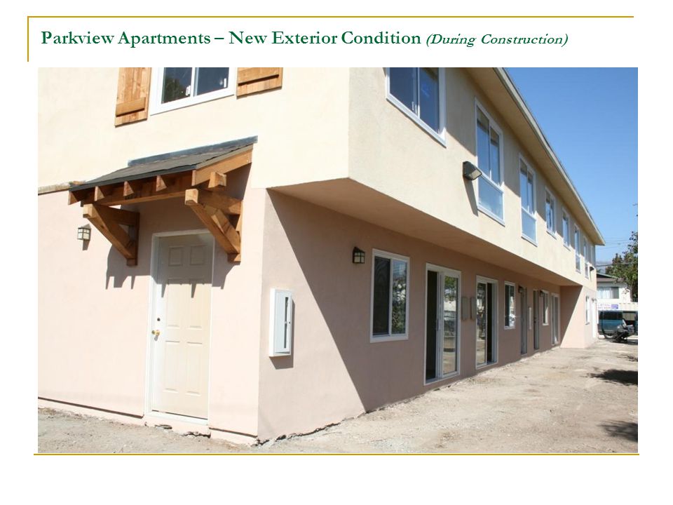 Parkview Apartments – New Exterior Condition (During Construction)