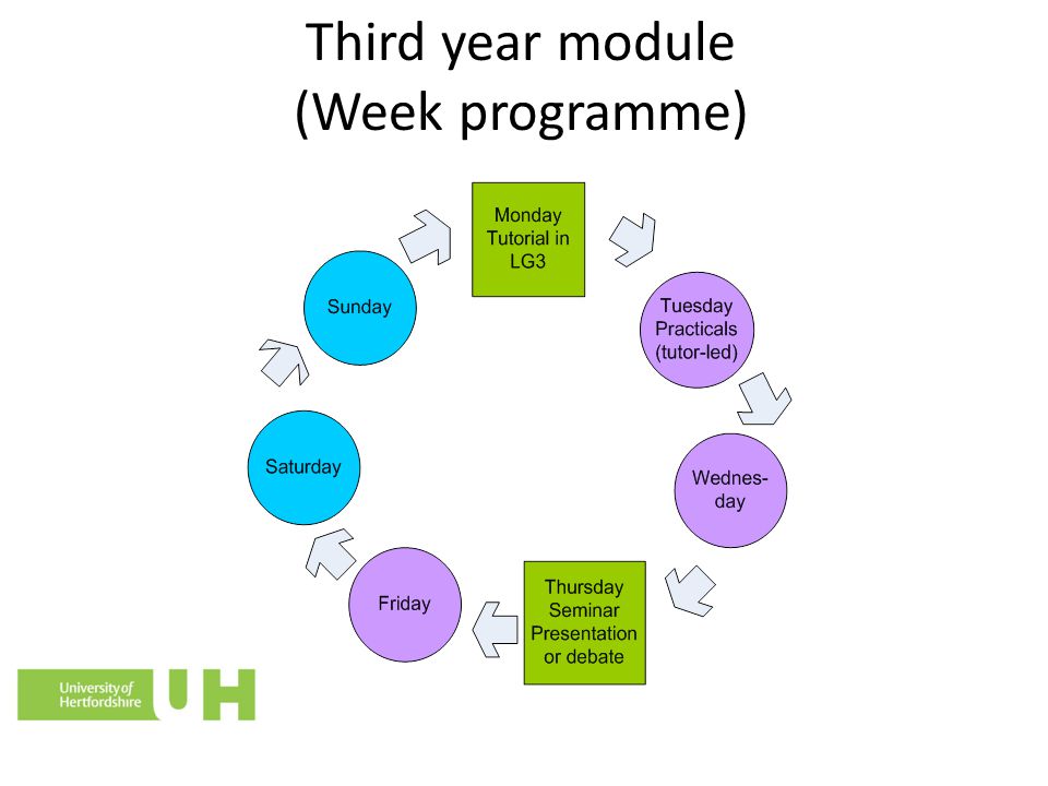 Third year module (Week programme)