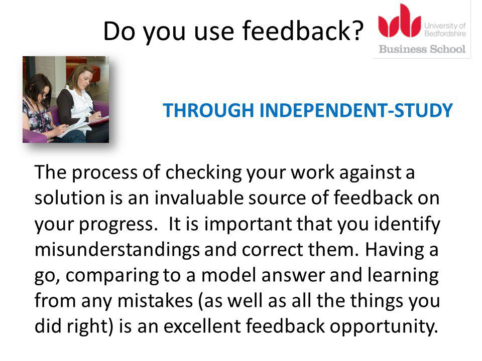 Do you use feedback.