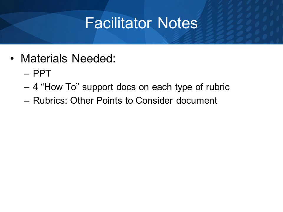 facilitator notes materials needed ppt 4 how to support docs on