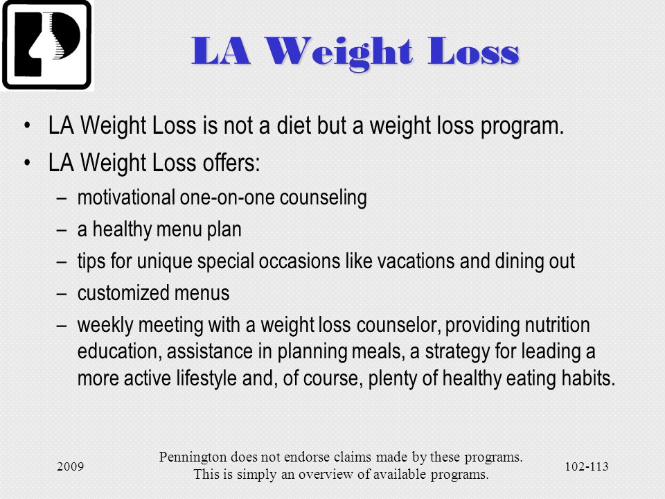 Pennington Does Not Endorse Claims Made By These Programs This Is Simply An Overview Of Available Programs Commercial Weight Loss Programs Ppt Download