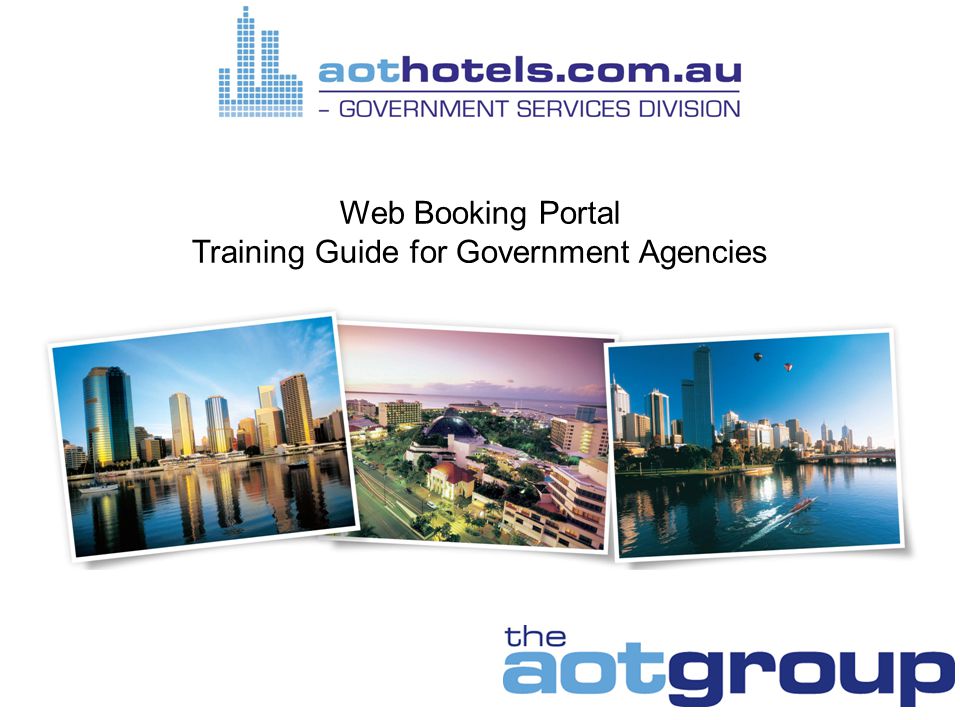 Web Booking Portal Training Guide for Government Agencies