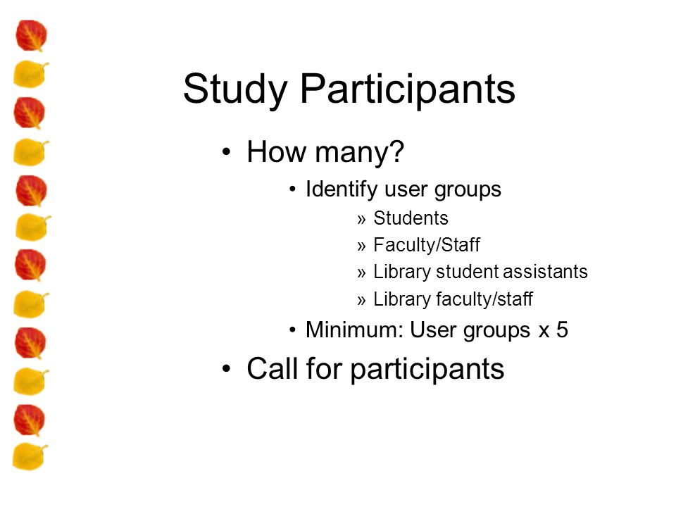 Study Participants How many.