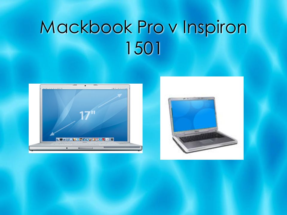 Mackbook Pro v Inspiron 1501