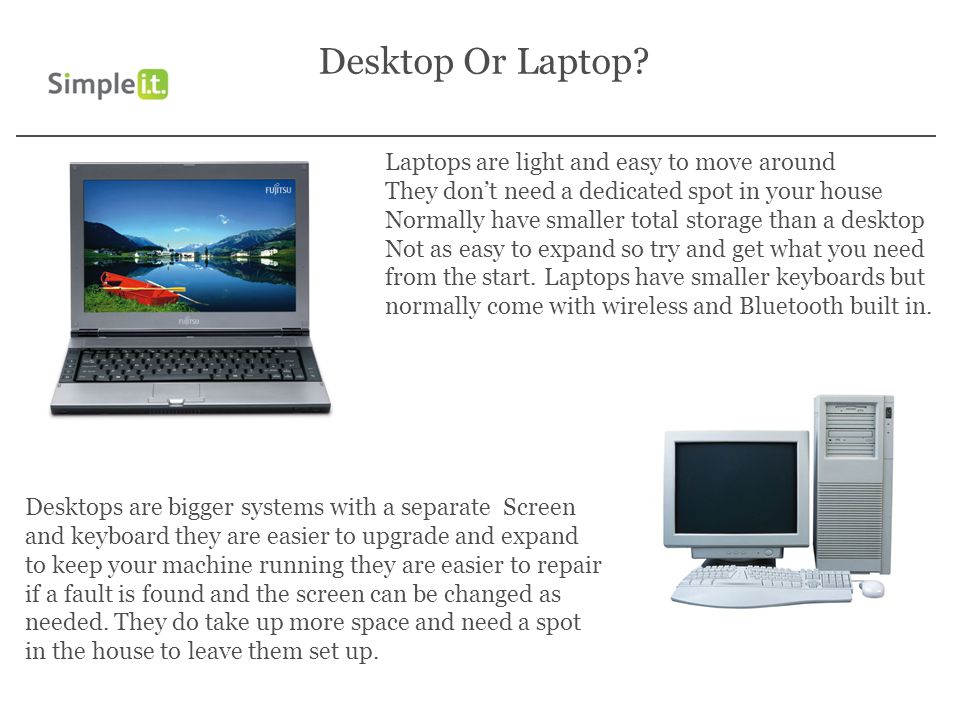 Desktop Or Laptop.