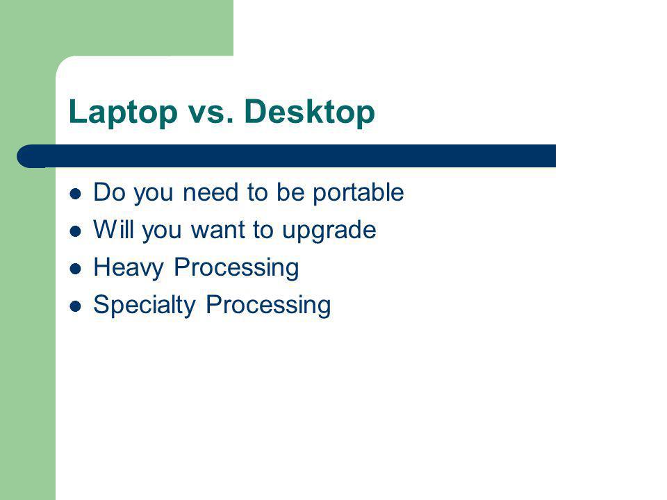 Laptop vs.