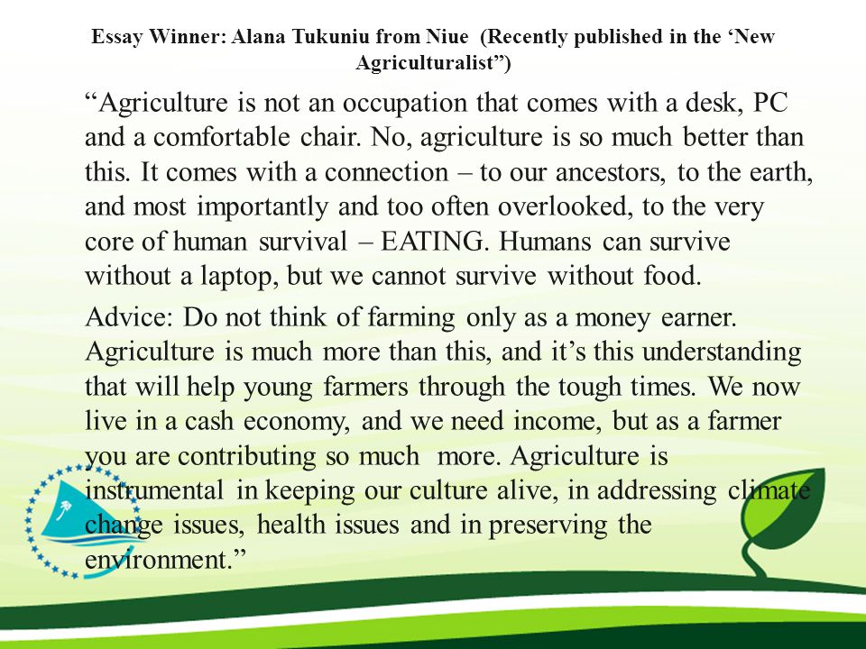 English Narrative Essay Topics Agriculture Examples Of Good Essays In English also English Creative Writing Essays The Food Agriculture Natural Resources Policies Network Fanrpan Business Plan Essay