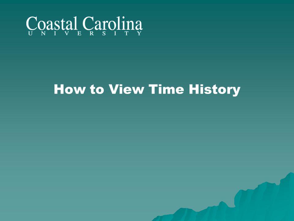 How to View Time History