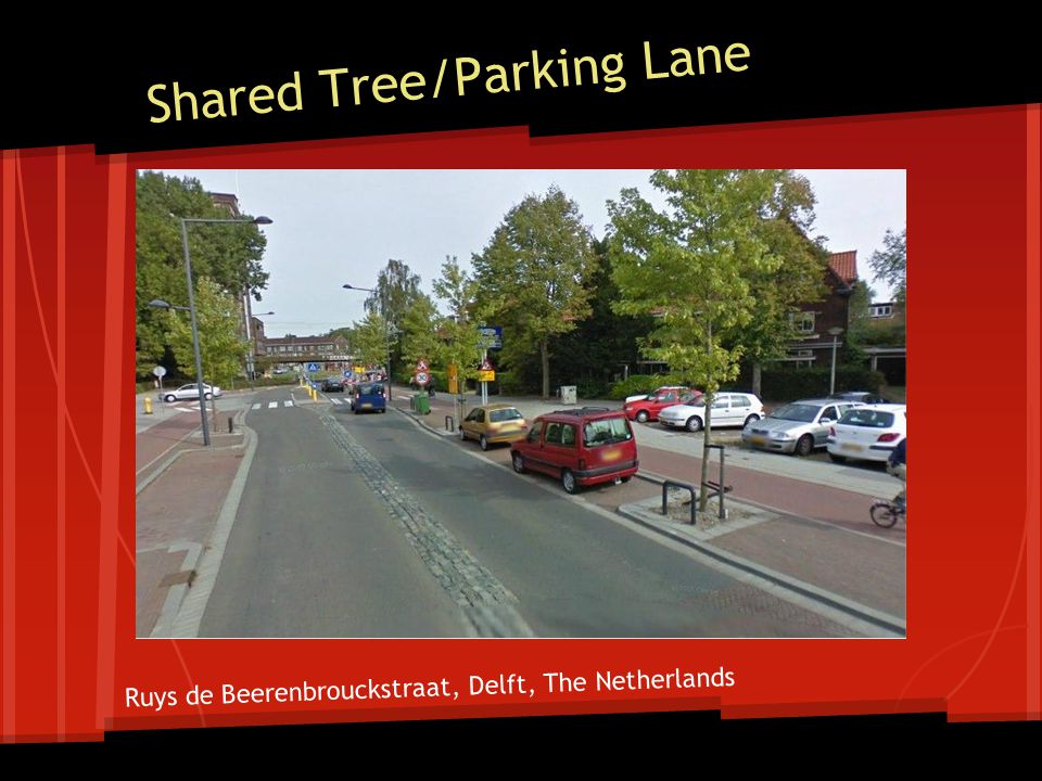 Shared Tree/Parking Lane Ruys de Beerenbrouckstraat, Delft, The Netherlands