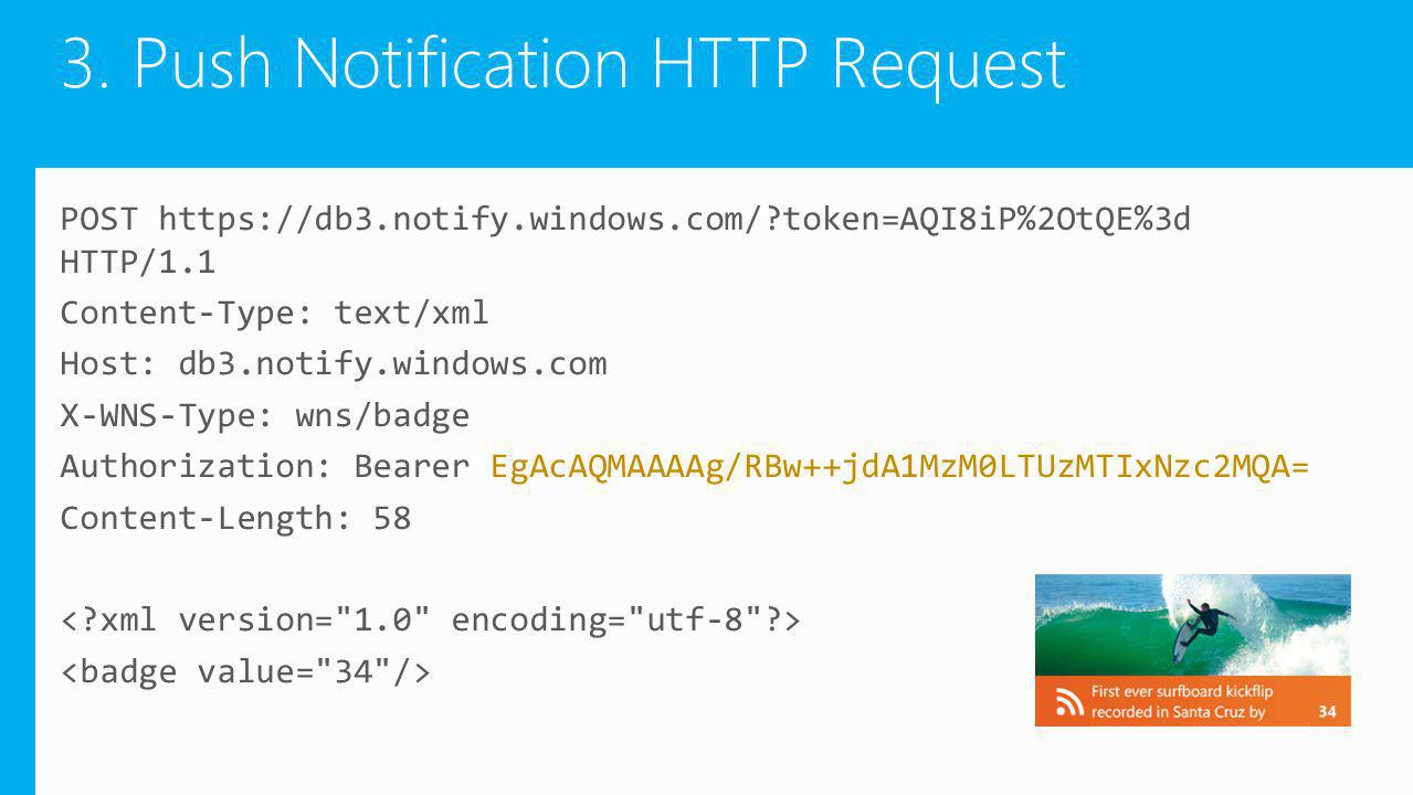3. Push Notification HTTP Request