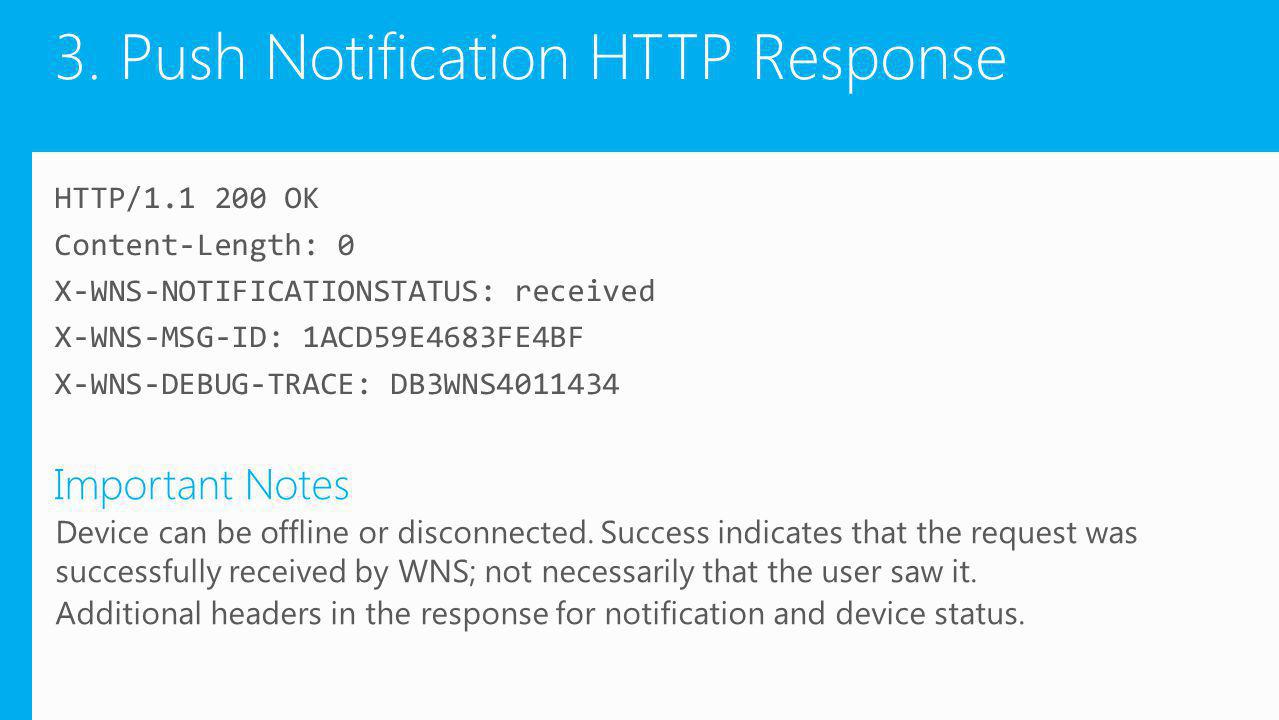 3. Push Notification HTTP Response