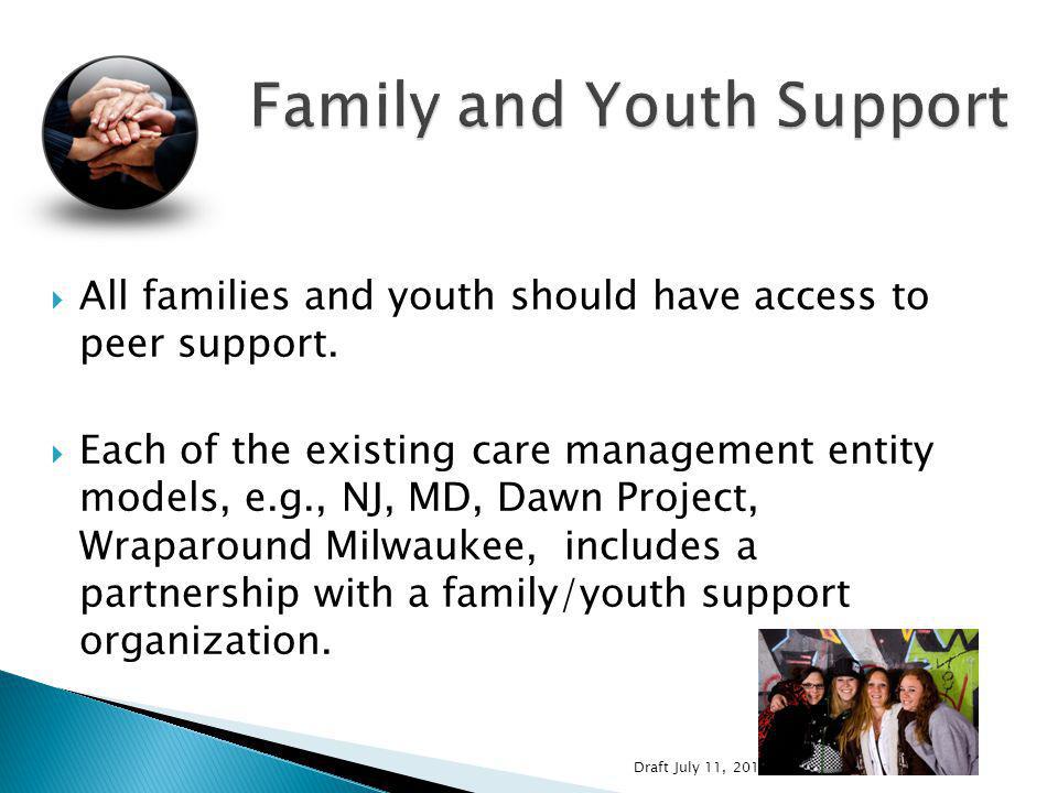 All families and youth should have access to peer support.