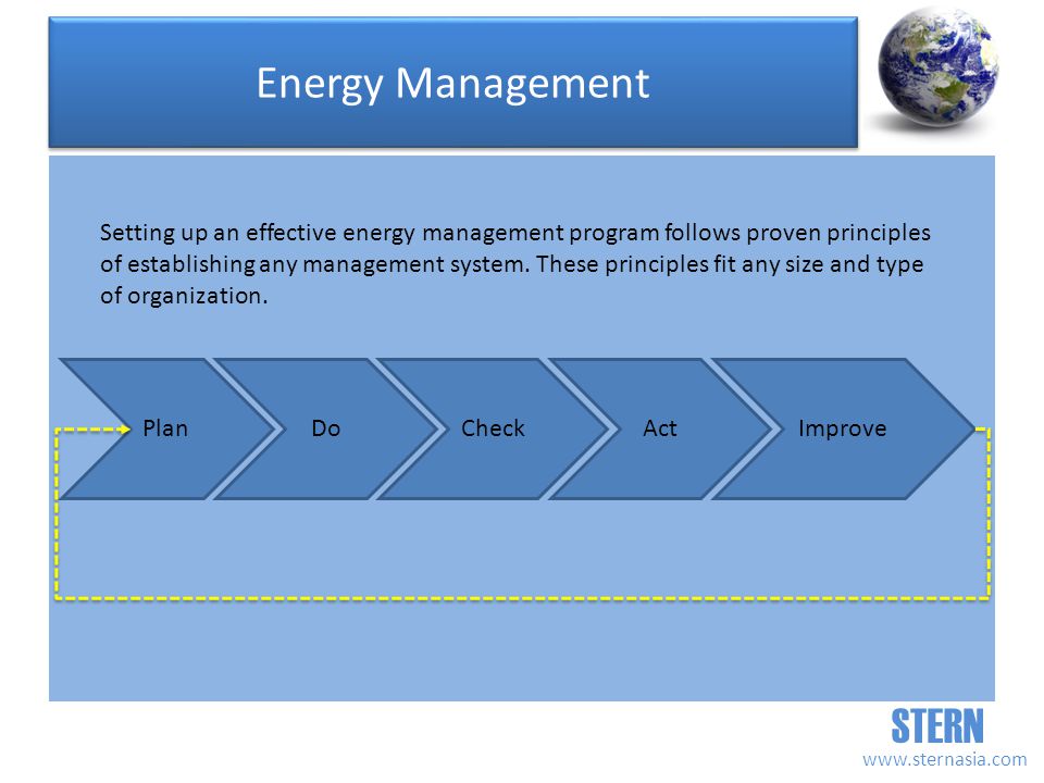 STERN   Setting up an effective energy management program follows proven principles of establishing any management system.