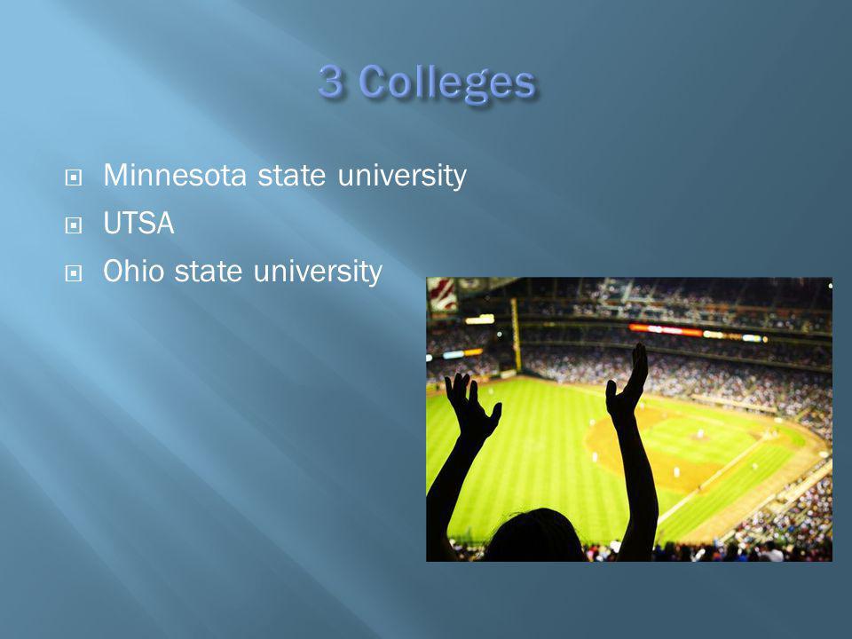 Minnesota state university UTSA Ohio state university
