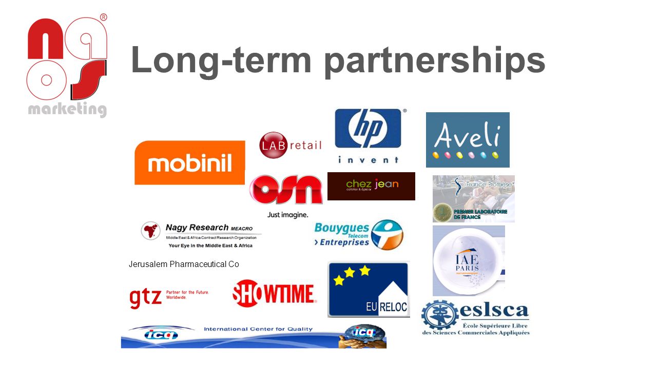 Long-term partnerships Jerusalem Pharmaceutical Co
