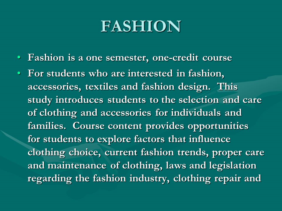Featured image of post Fashion Designing Course Syllabus / The history of fashion design.