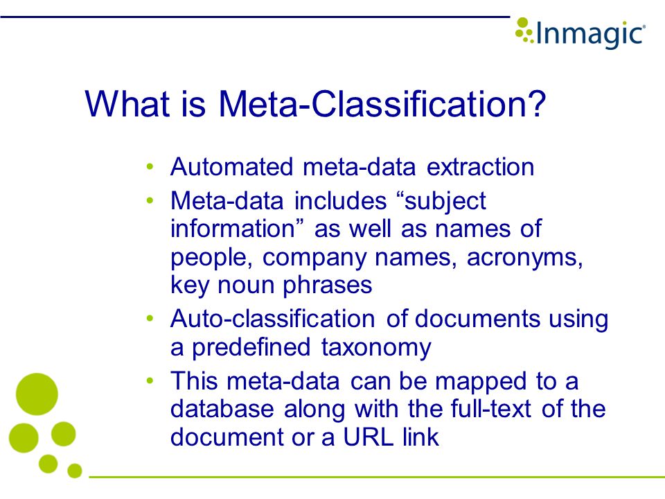 What is Meta-Classification.