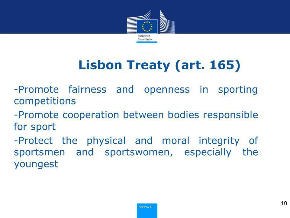 Erasmus+ Lisbon Treaty (art.