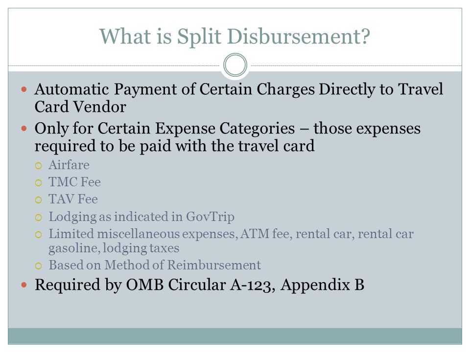 What is Split Disbursement.