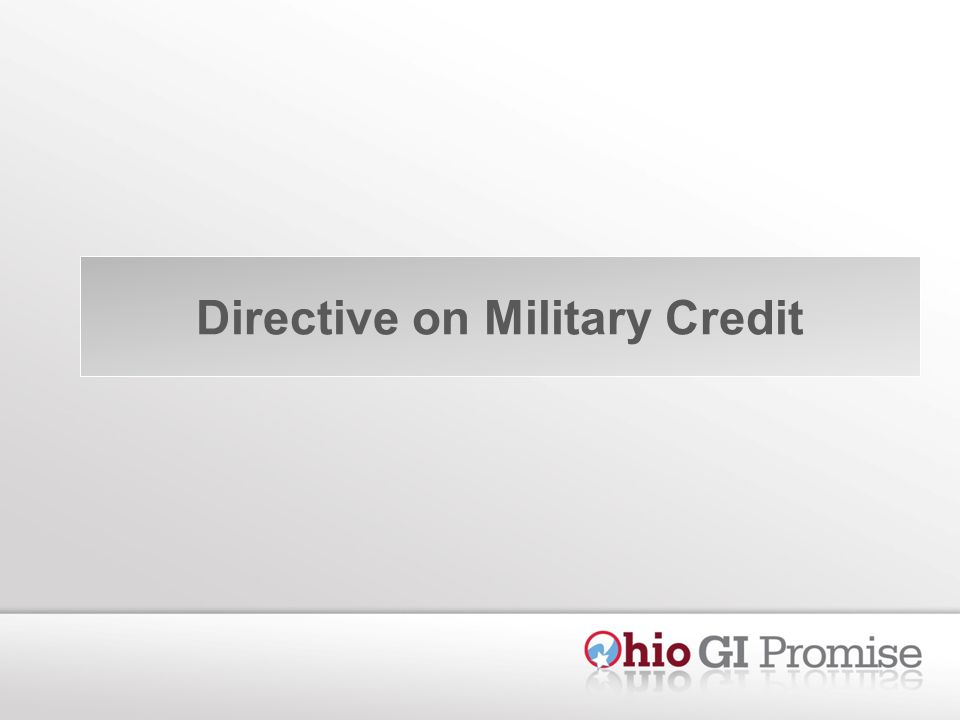 Directive on Military Credit