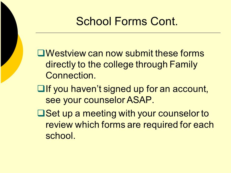 School Forms Cont.