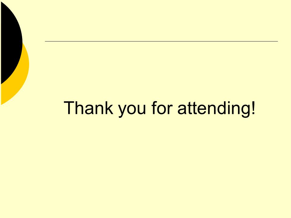 Thank you for attending!