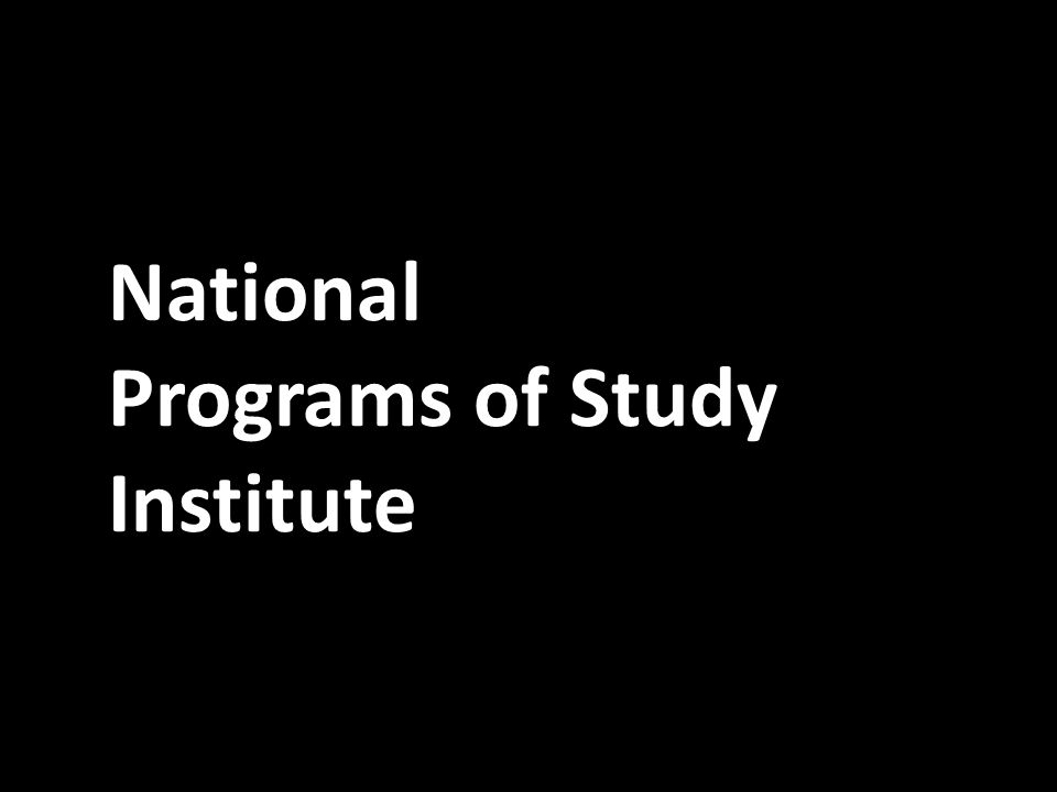 National Programs of Study Institute