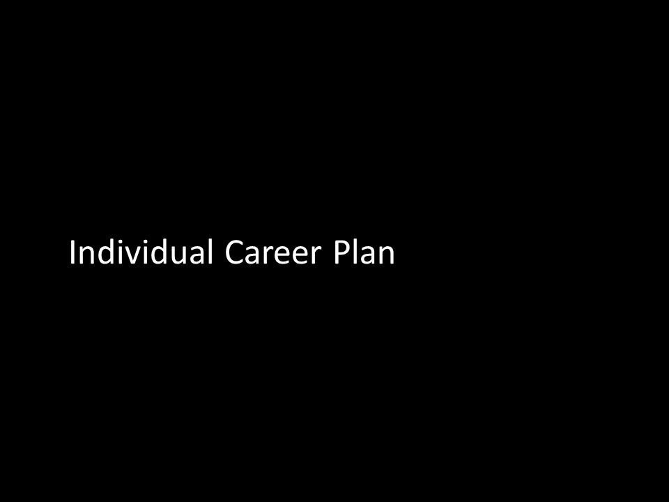 Individual Career Plan