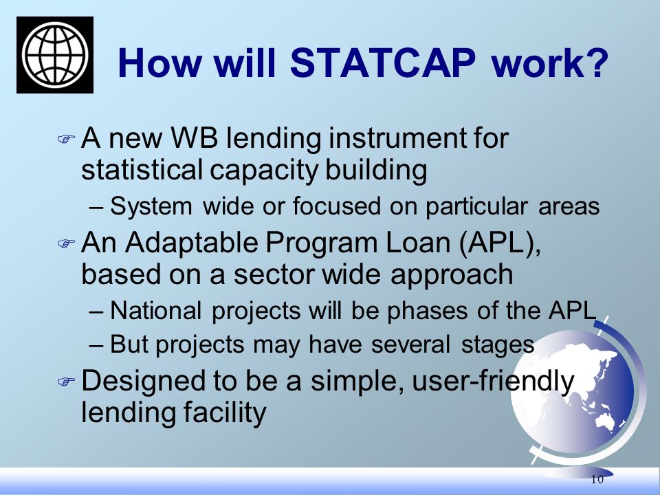 10 How will STATCAP work.