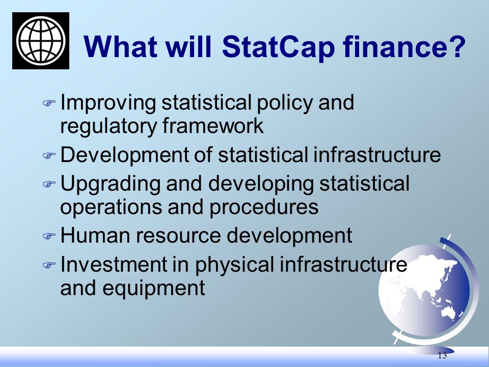 13 What will StatCap finance.