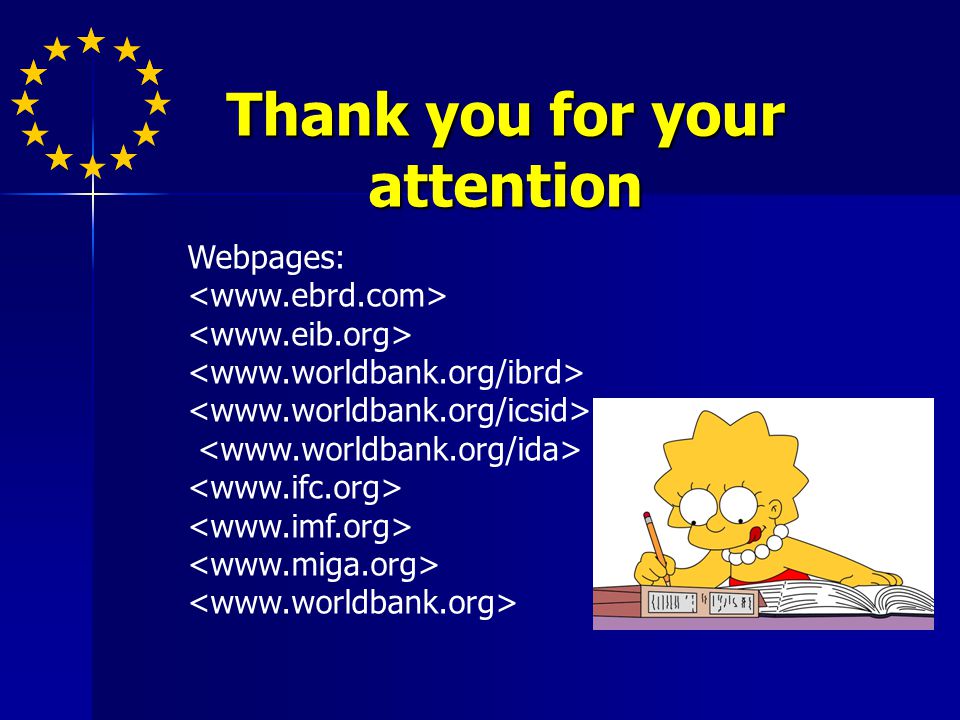 Thank you for your attention Webpages: