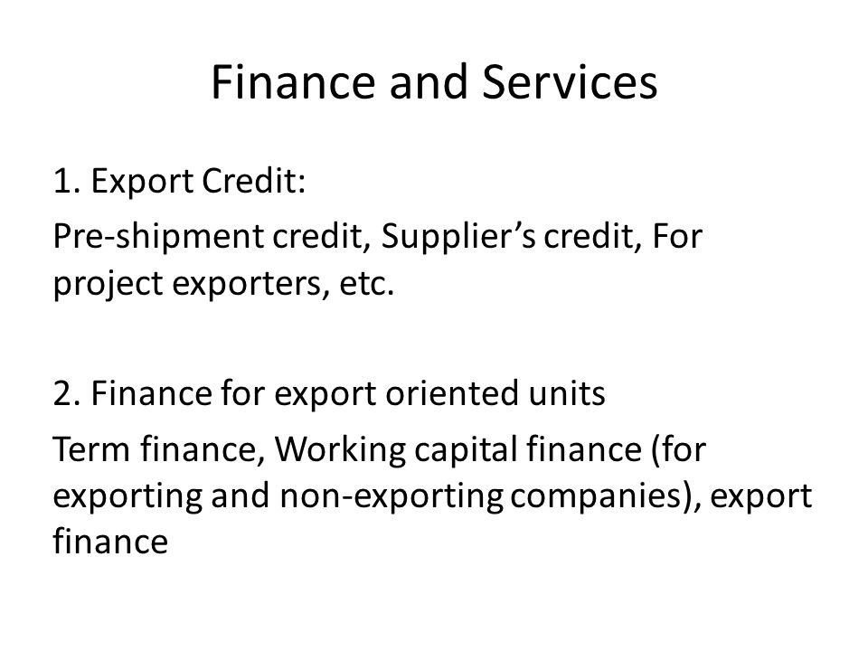 Finance and Services 1.