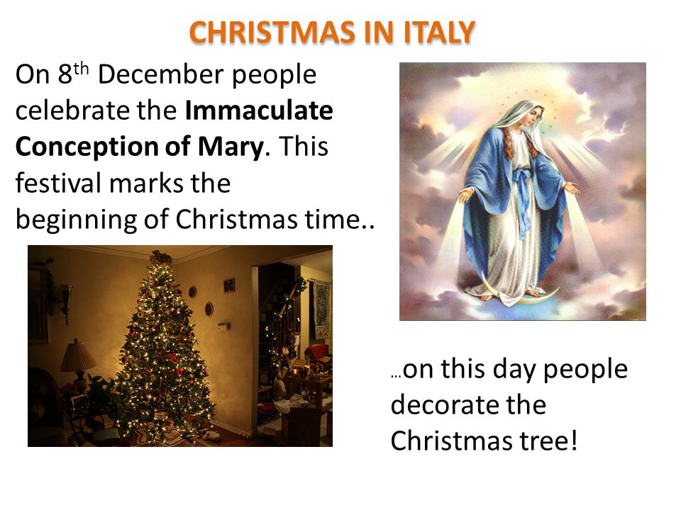… on this day people decorate the Christmas tree.