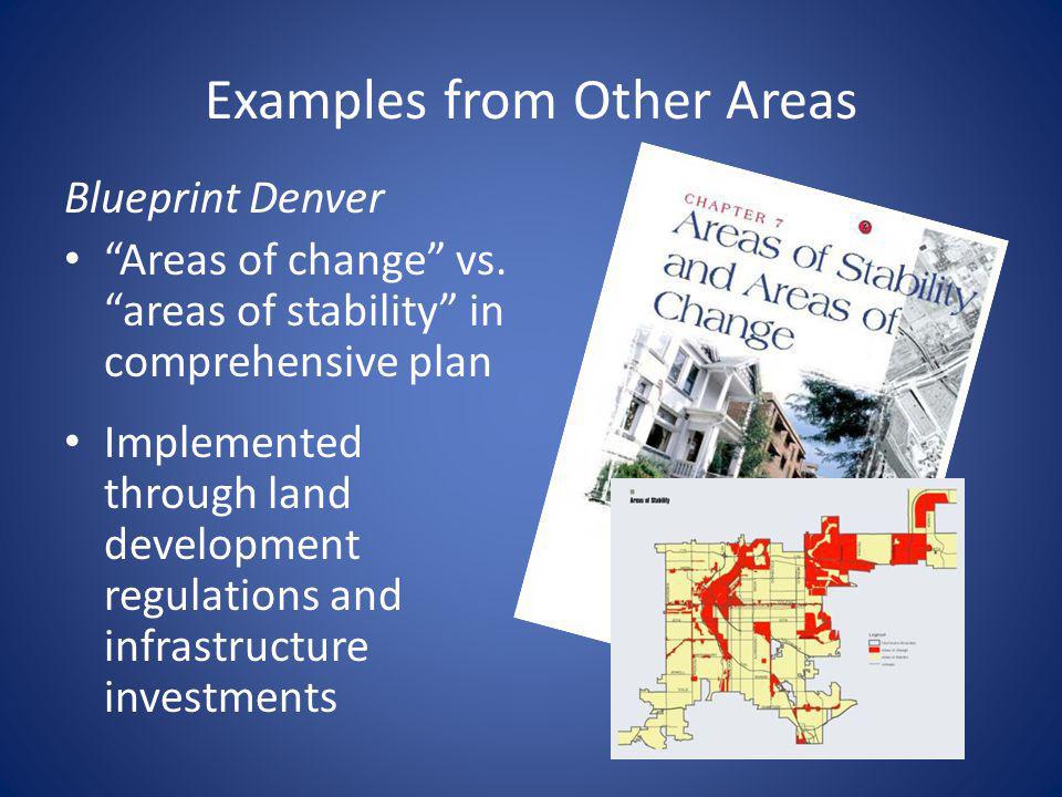 Examples from Other Areas Blueprint Denver Areas of change vs.