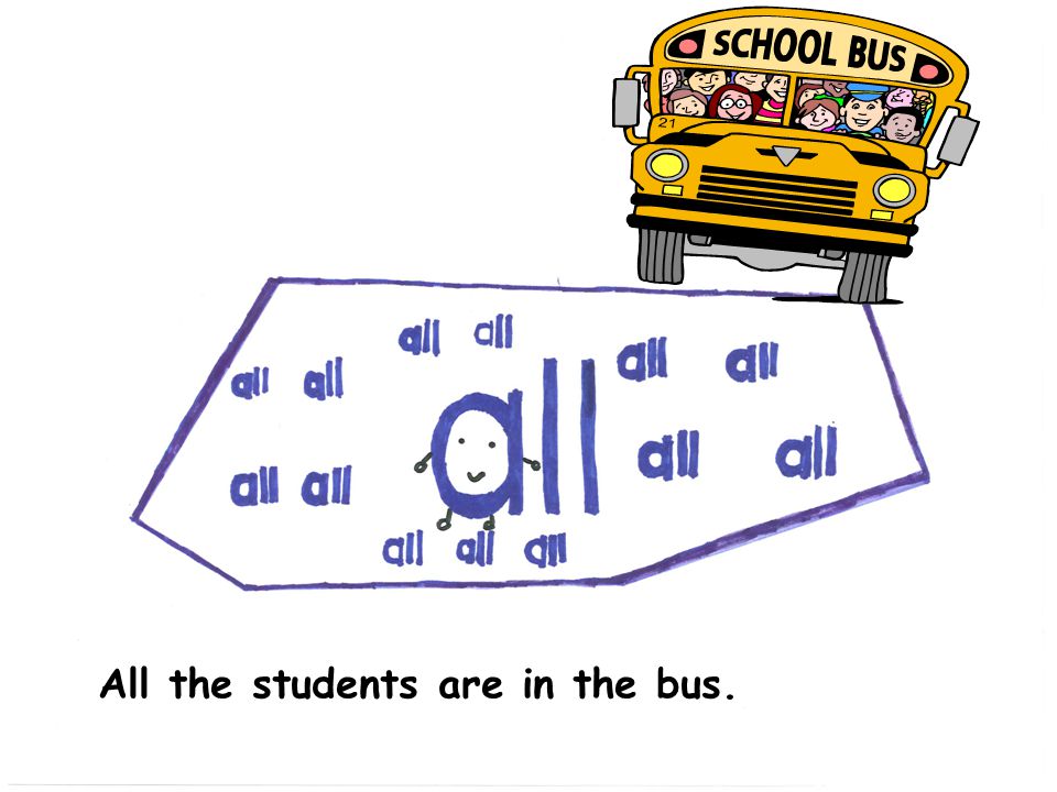 All the students are in the bus.