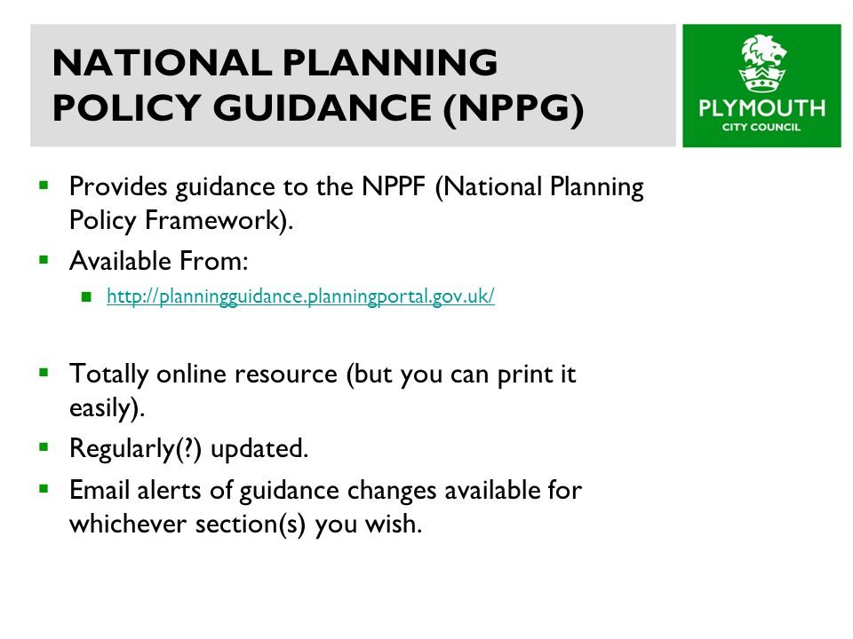 PLANNING COMMITTEE BRIEFING National Planning Policy Guidance (NPPG), and  New Permitted Development Rights. - ppt download