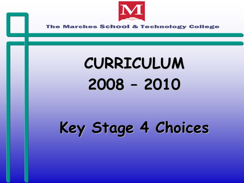 CURRICULUM 2008 – 2010 Key Stage 4 Choices