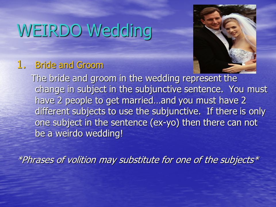 WEIRDO Wedding 1.