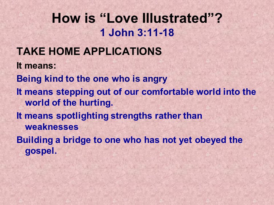 How is Love Illustrated.