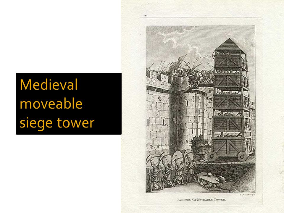 Medieval moveable siege tower