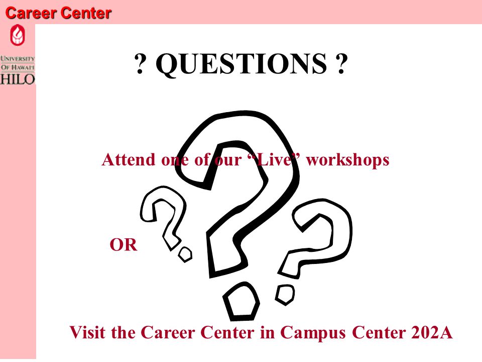 Career Center Choosing the Right Program Career Assistance: Does Professoriate Actively Support Students Job Search.