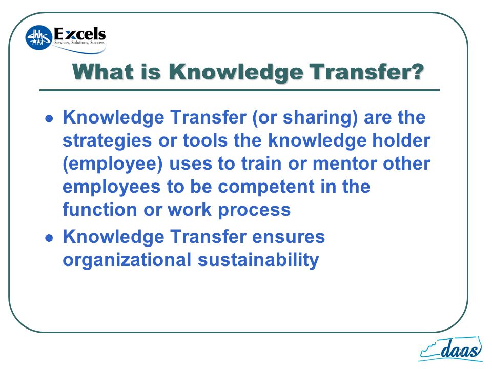 3 What is Knowledge Transfer.