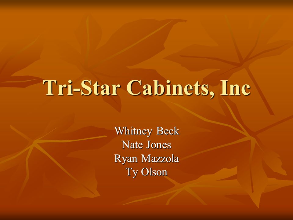 Tri Star Cabinets Inc Whitney Beck Nate Jones Ryan Mazzola Ty