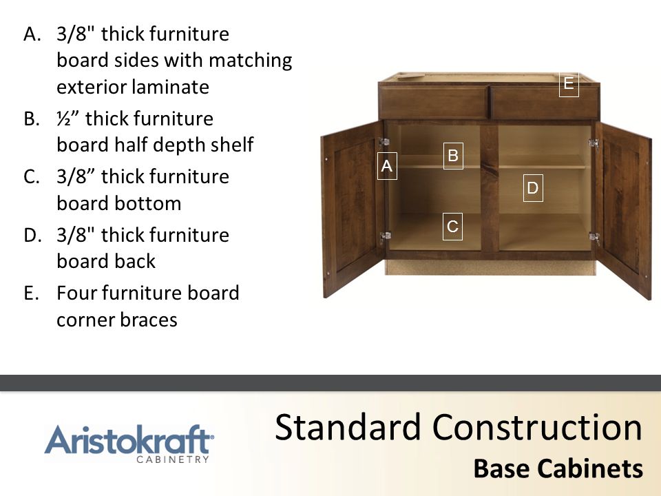 Construction Review Standard Construction Wall Cabinets A 3 8