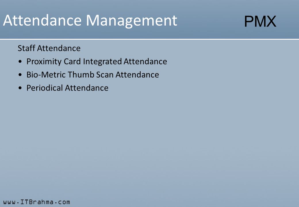 PMX Attendance Management Staff Attendance Proximity Card Integrated Attendance Bio-Metric Thumb Scan Attendance Periodical Attendance