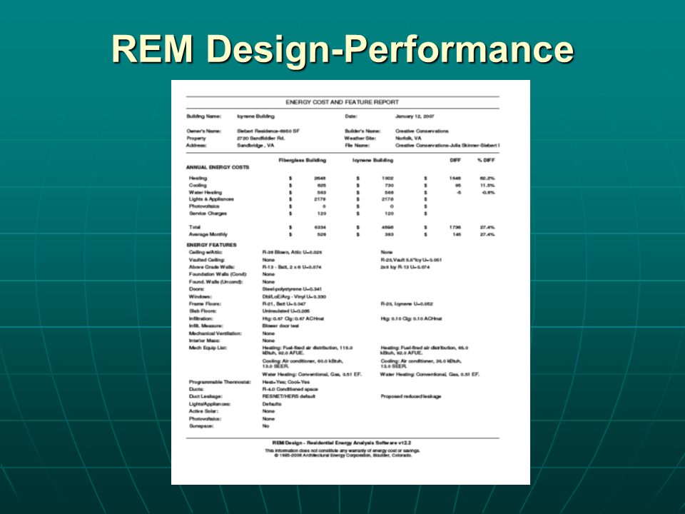 REM Design-Performance