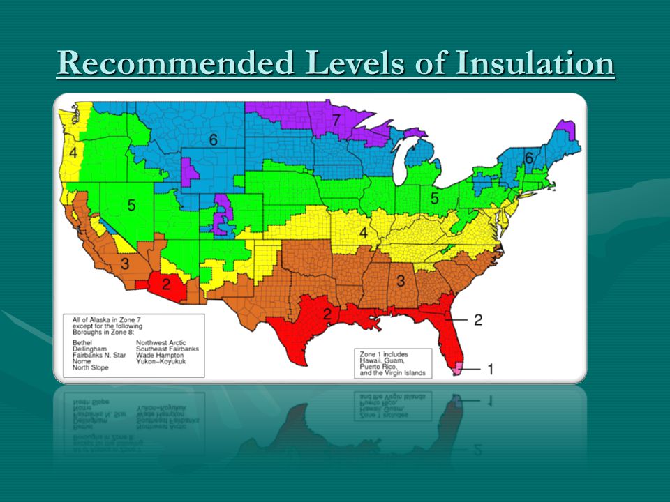 Recommended Levels of Insulation